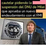 MEDIDA CAUTELAR CONTRA EL DNU DE MILEI: UNIDAD POPULAR Y OTROS BUSCAN FRENAR EL ENDEUDAMIENTO CON EL FMI