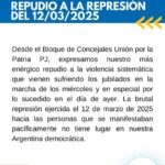 TRES DE FEBRERO: CONCEJALES DE UNIÓN POR LA PATRIA PIDEN CUENTAS POR EL CASO GRILLO Y CONDENAN LA REPRESIÓN