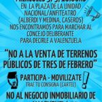 CONVOCATORIA VECINAL EN TRES DE FEBRERO: “NO A LA VENTA DE TERRENOS PÚBLICOS”